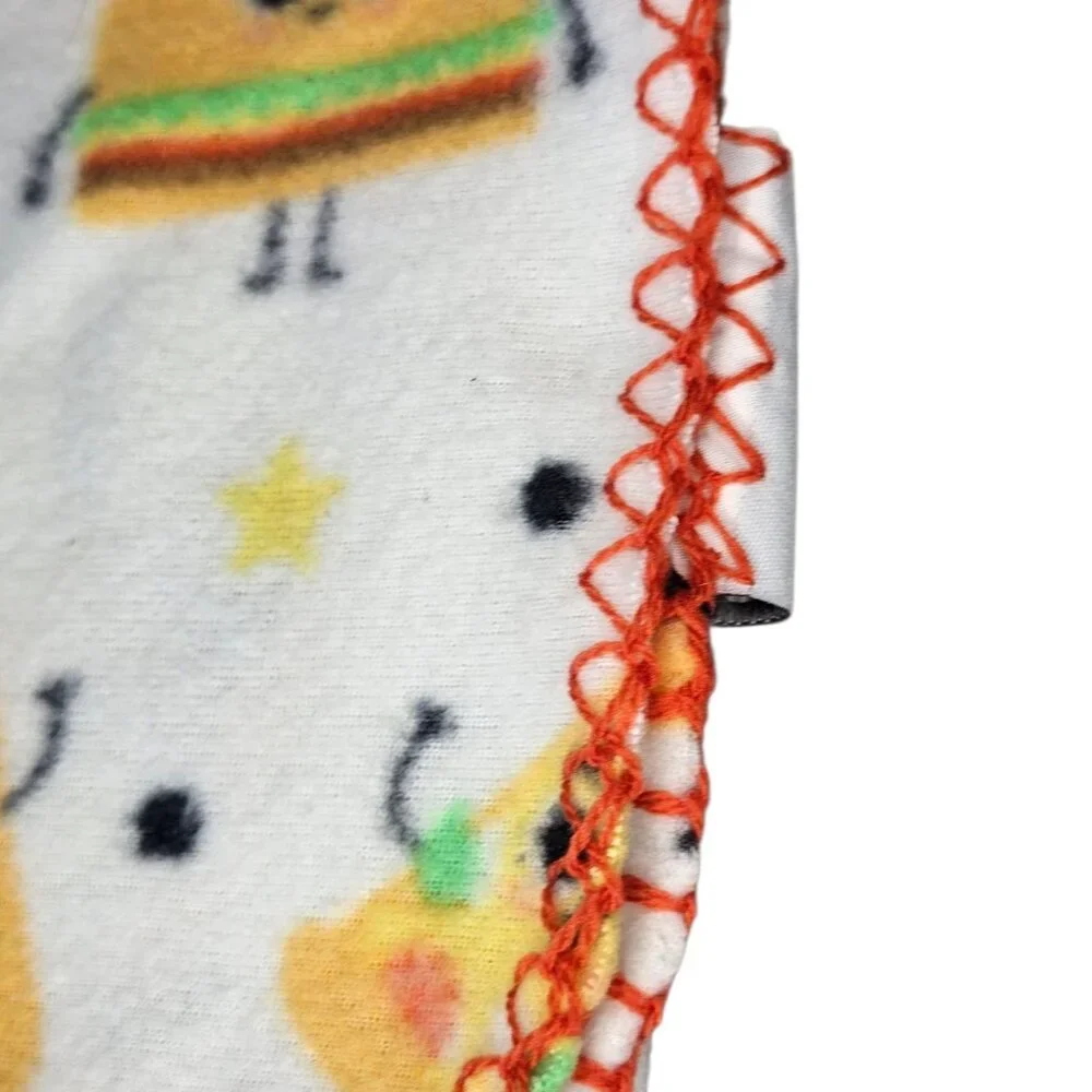 Comfort Bay For Kids Food Blanket Cream Plush Taco French‎ Fries Cheeseburgers